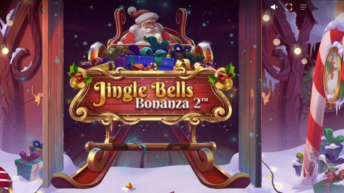 Jingle Bells Bonanza 2 slot machine screen featuring festive Christmas theme